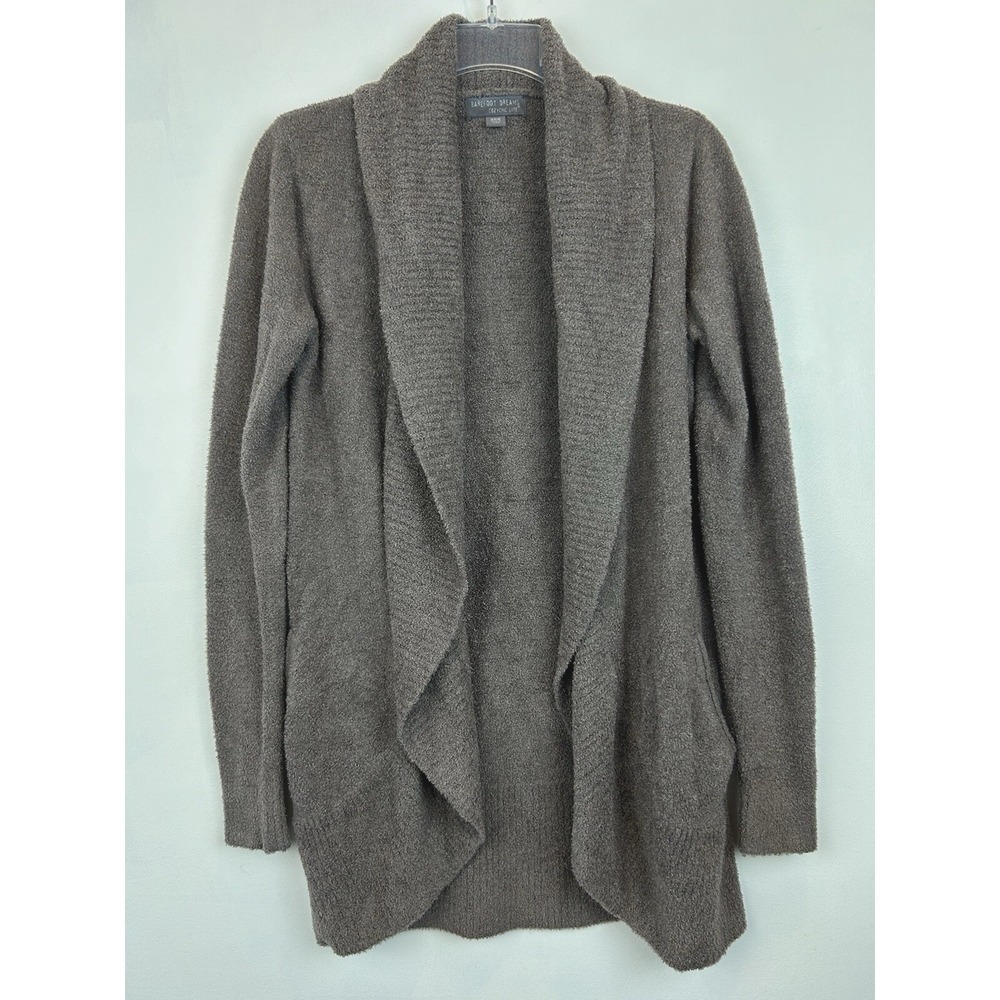 Barefoot Dreams Cardigan Sweater Womens XS Cozy Chic Lite Open Gray Soft Read